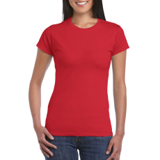 GILDAN Softstyle testhez álló rövid ujjú női póló, Gildan GIL64000, Red-2XL