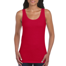 GILDAN Testhez álló, oldalvarrott női trikó, Gildan GIL64200, Cherry Red-S