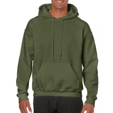 GILDAN Uniszex kapucnis pulóver Gildan GI18500 Heavy Blend Adult Hooded Sweatshirt -4XL, Military Green férfi pulóver, kardigán