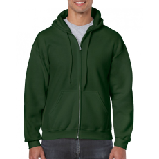 GILDAN Uniszex kapucnis pulóver Gildan GI18600 Heavy Blend™ Adult Full Zip Hooded Sweatshirt -M, Forest Green