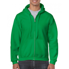 GILDAN Uniszex kapucnis pulóver Gildan GI18600 Heavy Blend Adult Full Zip Hooded Sweatshirt -M, Irish Green férfi pulóver, kardigán