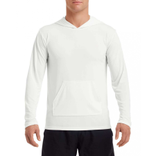 GILDAN Uniszex póló Gildan GI46500 performance® Adult Hooded T-Shirt -L, White férfi póló