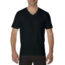 GILDAN V nyakú prémium pamut póló, Gildan GI41V00, Black-2XL