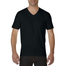 GILDAN V nyakú prémium pamut póló, Gildan GI41V00, Black-M férfi póló