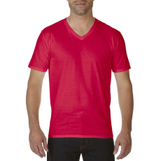 GILDAN V nyakú prémium pamut póló, Gildan GI41V00, Red-2XL