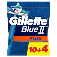 Gillette BlueII Plus Eldobható Férfi Borotva, 14 db eldobható borotva