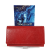 Gina Monti nyomott leveles mintás, piros nagy női bőr pénztárca 8672