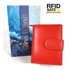 Gina Monti RFID védett, piros , három részes  női bőr pénztárca 2376 pénztárca