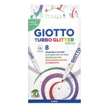 Giotto Filctoll GIOTTO Turbo Glitter csillámos pasztell 8db-os készlet filctoll, marker
