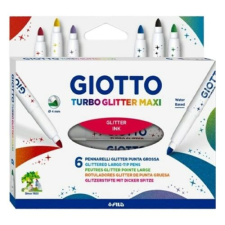 Giotto Filctoll GIOTTO Turbo maxi csillámos 6 db/készlet filctoll, marker