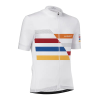 GIST FLOW férfi rövid ujjú mez teljesen cipzáras, fehér, színes csíkkal, S GIST Bicikli alkatrészek Kerékpáros ruházat Kerékpáros mezek
