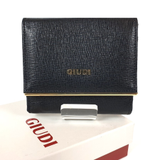 Giudi kétoldalas fekete, arany szegélyes kis pénztárca 7323CRF-03 pénztárca