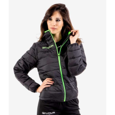 Givova Olanda Unisex kabát fekete-zöld fluo 1034 L férfi kabát, dzseki