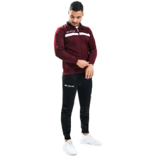 Givova One Full Zip melegítő szett unisex bordó-fekete 0810 S férfi edzőruha