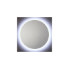 GLADYS Kerek fürdőszobai tükör érintő kapcsolós LED világítással és páramentesítővel, hideg fényű, 60 x 60 cm, GLADYS