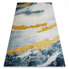 GLAMOUR Elegáns Absztrakt Szőnyeg - Kék/Arany - 160x220 cm lakástextília