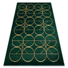 GLAMOUR EMERALD szőnyeg 1010 glamour, elegáns körökben üveg zöld / arany 120x170 cm lakástextília