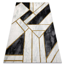 GLAMOUR EMERALD szőnyeg 1015 glamour, elegáns márvány, geometriai fekete / arany 200x290 cm lakástextília