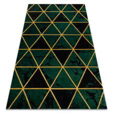 GLAMOUR EMERALD szőnyeg 1020 glamour, elegáns márvány, háromszögek üveg zöld / arany 180x270 cm lakástextília