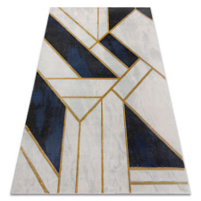 GLAMOUR Kizárólagos EMERALD szőnyeg 1015 glamour, elegáns márvány, geometriai sötétkék / arany 160x220 cm lakástextília