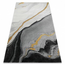 GLAMOUR Márványmintás Szőnyeg - Fekete/Arany/Szürke - 120x170 cm lakástextília