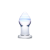 Glas Amethyst Rain - üveg anál dildó (áttetsző lila)