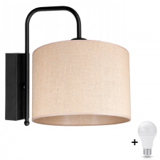 Glimex ABAZUR JUTA bézs fali lámpa 1xE27 + ajándék LED izzó világítás