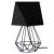 Glimex Diamond asztali/éjjeli lámpa fekete 1x E27 + ajándék LED izzó