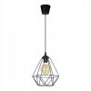Glimex Diamond EKO nagy állítható függőlámpa fekete / fehér 1x E27 + ajándék óriás LED izzó