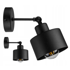 Glimex Fali lámpa fekete fém búrával | Loft - Industrial | Glimex Lavor 1xE27 GKL49C világítás