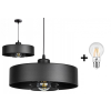 Glimex LAVOR LARGE állítható függőlámpa fekete 1x E27 + ajándék LED izzó