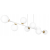 Glimex opál üveg gömb / golyó függőlámpa 8xE27 LISZ White (GLIS0108)