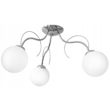 Glimex opál üveg gömb / golyó mennyezeti lámpa 3xE27 LISZ Chrome GLIS0049 világítás