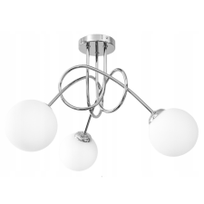 Glimex opál üveg gömb / golyó mennyezeti lámpa 3xE27 LISZ Chrome GLIS0059 világítás