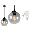 Glimex Orb állítható függőlámpa füst 1x E27 + ajándék LED izzó