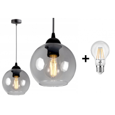 Glimex Orb állítható függőlámpa füst 1x E27 + ajándék LED izzó világítás