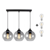 Glimex Orb állítható függőlámpa füst 3x E27 + ajándék LED izzó