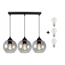 Glimex Orb állítható függőlámpa füst 3x E27 + ajándék LED izzó világítás