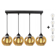 Glimex Orb állítható függőlámpa méz 4x E27 + ajándék LED izzó világítás