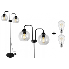 Glimex Orb állólámpa átlátszó 2x E27 + ajándék LED izzó világítás