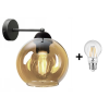 Glimex Orb fali lámpa méz 1x E27 + ajándék LED izzó
