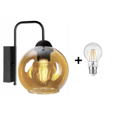 Glimex Orb fali lámpa méz 1x E27 + ajándék LED izzó világítás