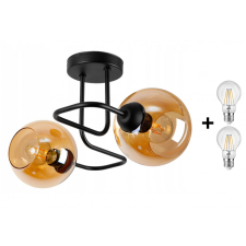 Glimex Orb mennyezeti lámpa méz 2x E27 + ajándék LED izzó világítás