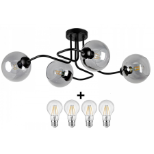 Glimex Orb mennyezeti lámpa szürke 4x E27 + ajándék LED izzó világítás