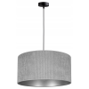 Glimex Szövet függőlámpa szürke-fekete Ø40cm | Glimex Welur (GW013) 1xE27