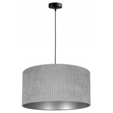 Glimex Szövet függőlámpa szürke-fekete Ø40cm | Glimex Welur (GW013) 1xE27 világítás