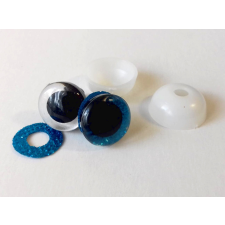  Glitteres (csillogós) szem, kék 16mm - 1pár rövidáru