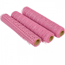  Glitteres hálós dekor anyag rózsaszín 28x200cm dekorációs kellék