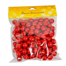  Glitteres hungarocell golyó piros 2cm 30g dekorációs kellék
