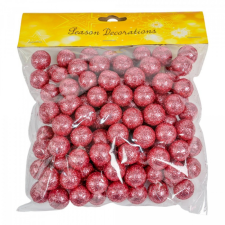  Glitteres hungarocell golyó rózsaszín 2cm 30g dekorációs kellék
